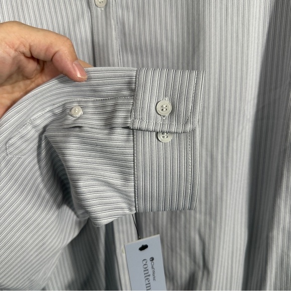 NEW Chef Works Contemporary Collection 3XL men's button front shirt, stripe - Picture 6 of 9